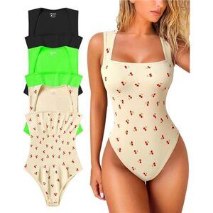 3 Piece Bodysuits Sexy Tummy Control Tank Tops Bodysuits